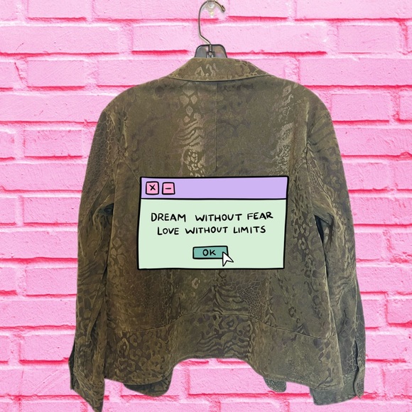 Birch Hill 🐍 Y2K Printed Zip-Up Sport Coat - Picture 3 of 4